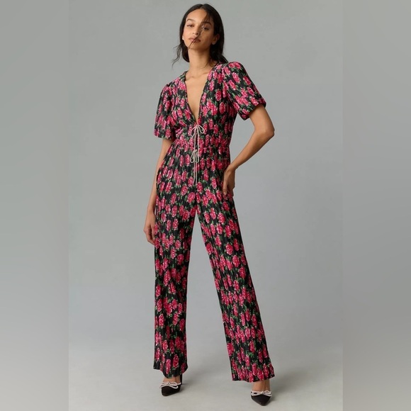 Anthropologie Pants - NWT WAYF Floral Tie-Front Jumpsuit
